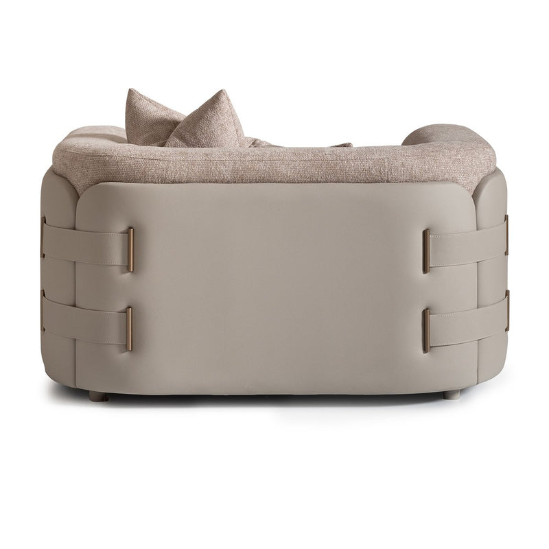 AICO Canberra Chair 1/2 in Brown - Furniture Now (CA)