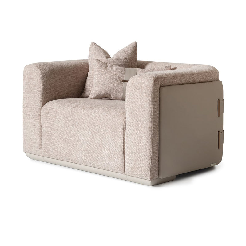 AICO Canberra Chair 1/2 in Brown - Furniture Now (CA)