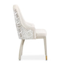 AICO Furniture Carmela Dining Arm Chair (Set of 2) in Shimmer Ivory - Furniture Now (CA)