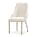 AICO Furniture Carmela Dining Arm Chair (Set of 2) in Shimmer Ivory - Furniture Now (CA)
