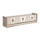 AICO Carmela Media Cabinet in Shimmer Ivory - Furniture Now (CA)