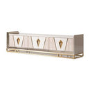 AICO Carmela Media Cabinet in Shimmer Ivory - Furniture Now (CA)
