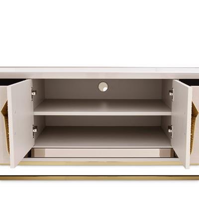 AICO Carmela Media Cabinet in Shimmer Ivory - Furniture Now (CA)