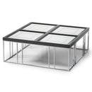 AICO Furniture Carmela Cocktail Table in Glossy Charcoal Sand image