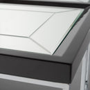 AICO Furniture Carmela Cocktail Table in Glossy Charcoal Sand - Furniture Now (CA)