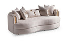 AICO Carmela Sofa Almond in Shimmer Ivory - Furniture Now (CA)