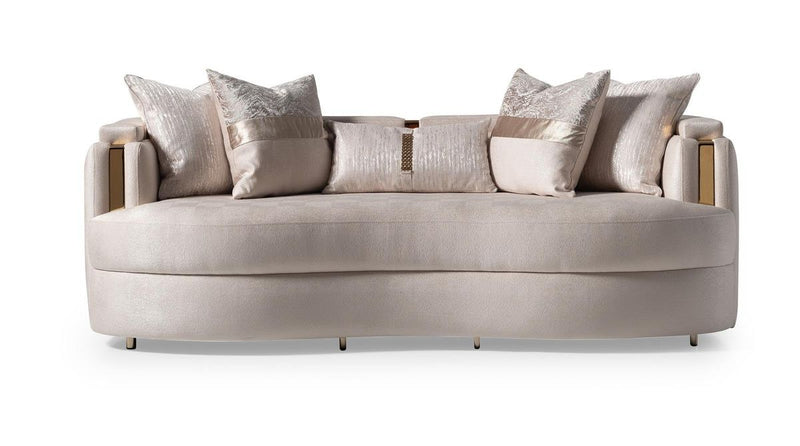 AICO Carmela Sofa Almond in Shimmer Ivory image