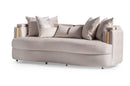 AICO Carmela Sofa Almond in Shimmer Ivory - Furniture Now (CA)