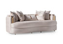 AICO Carmela Sofa Almond in Shimmer Ivory - Furniture Now (CA)