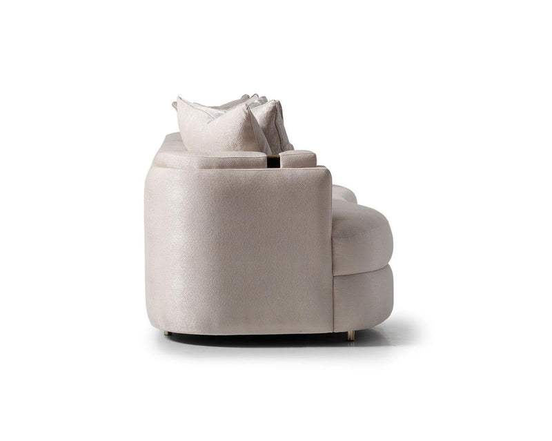 AICO Carmela Mansion Sofa in Shimmer Ivory - Furniture Now (CA)