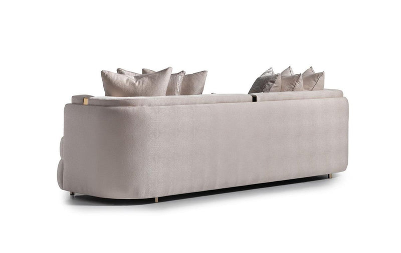 AICO Carmela Mansion Sofa in Shimmer Ivory - Furniture Now (CA)