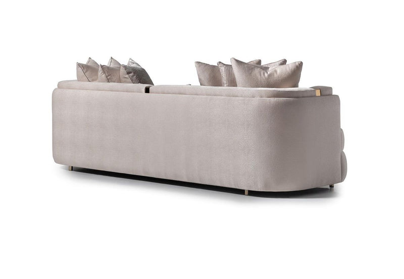 AICO Carmela Mansion Sofa in Shimmer Ivory - Furniture Now (CA)