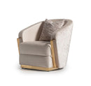 AICO Carmela Accent Chair in Shimmer Ivory - Furniture Now (CA)