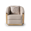 AICO Carmela Accent Chair in Shimmer Ivory LFR-CRMA816-AMD-806 image
