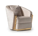 AICO Carmela Accent Chair in Shimmer Ivory - Furniture Now (CA)