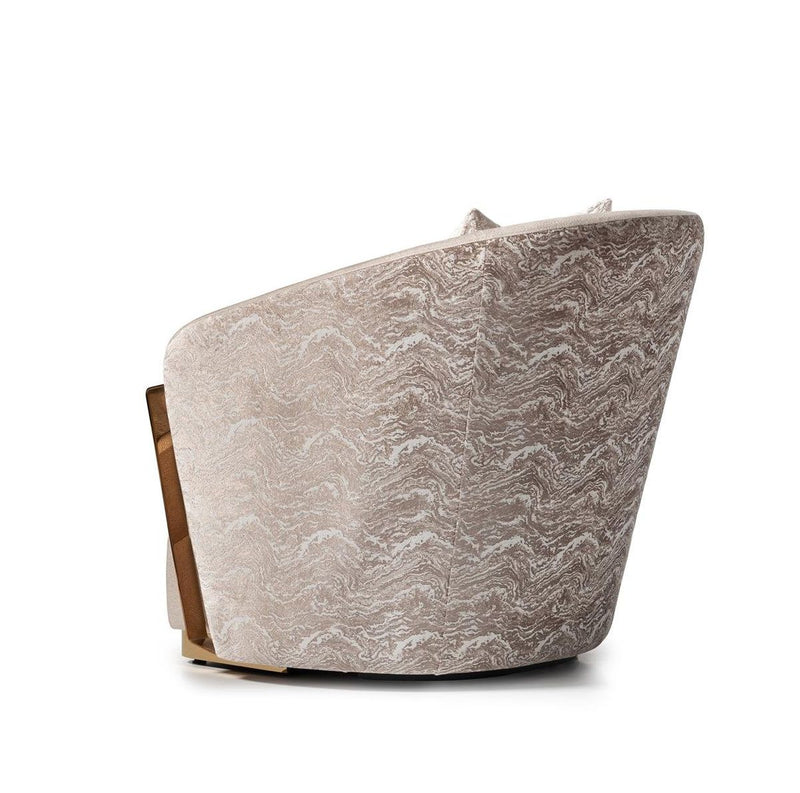 AICO Carmela Accent Chair in Shimmer Ivory - Furniture Now (CA)