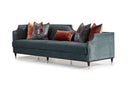 AICO La Francaise Mansion Sofa in Azure/Black - Furniture Now (CA)