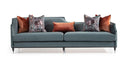 AICO La Francaise Mansion Sofa in Azure/Black - Furniture Now (CA)