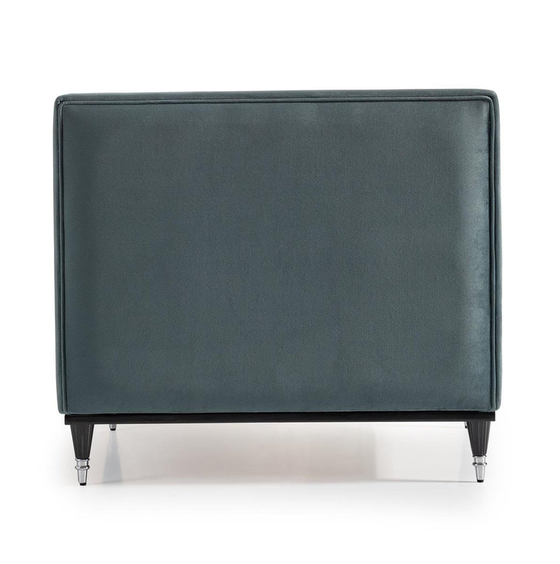 AICO La Francaise Armless Chair in Azure/Black - Furniture Now (CA)