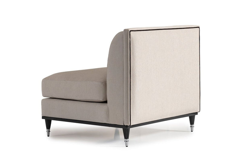 AICO La Francaise Armless Chair in Cafe/Black - Furniture Now (CA)