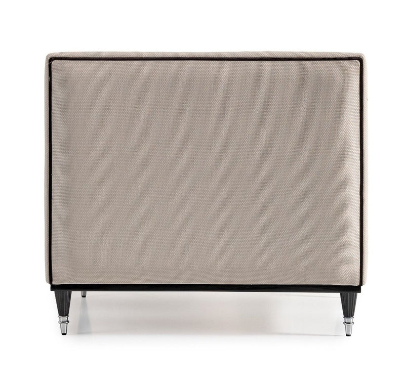 AICO La Francaise Armless Chair in Cafe/Black - Furniture Now (CA)