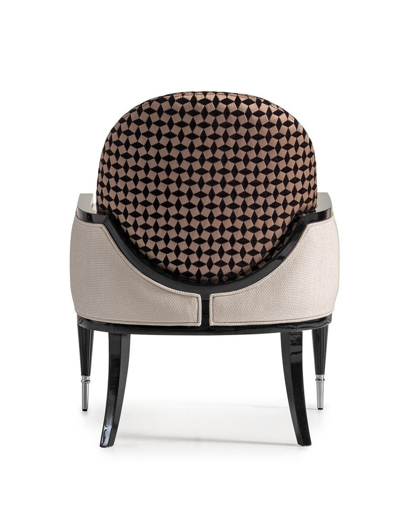 AICO La Francaise Accent Chair in Cafe/Black - Furniture Now (CA)