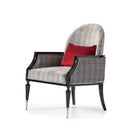 AICO La Francaise Accent Chair in Domino/Black - Furniture Now (CA)