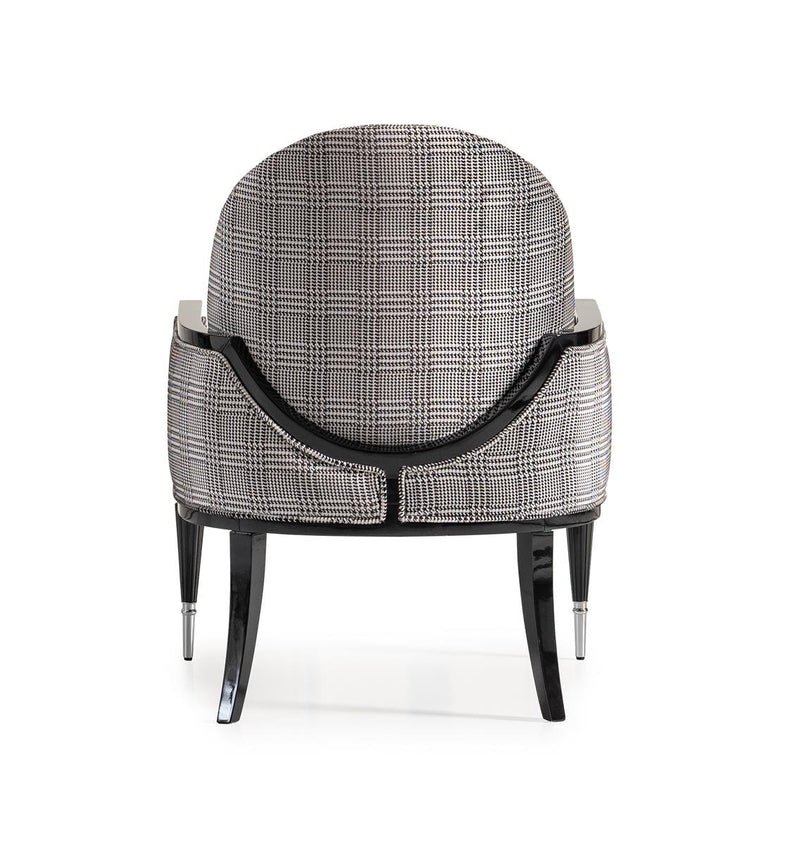 AICO La Francaise Accent Chair in Domino/Black - Furniture Now (CA)