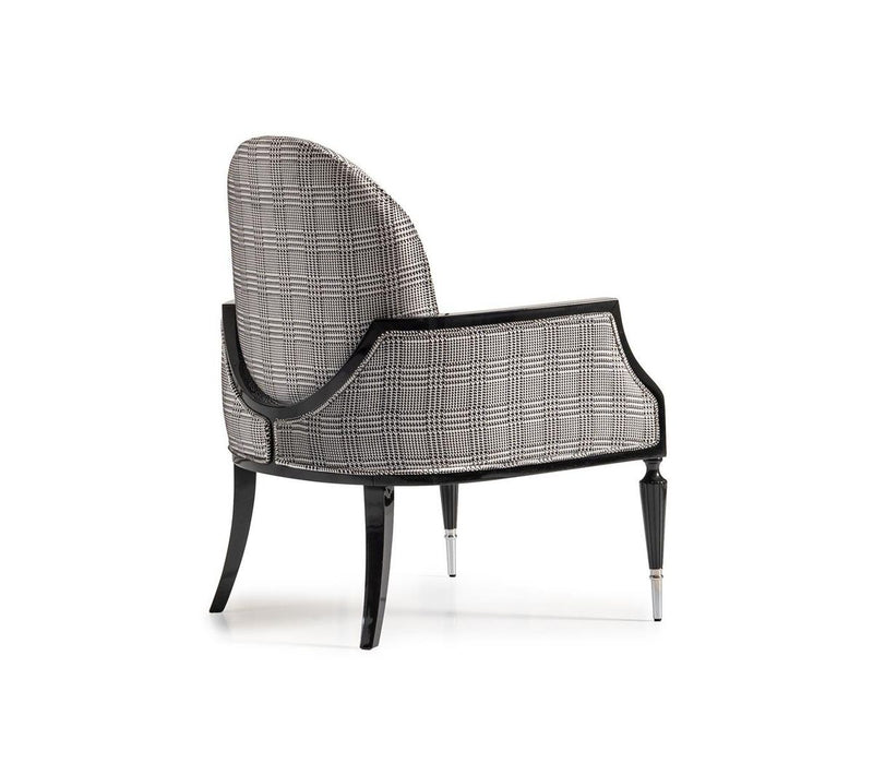 AICO La Francaise Accent Chair in Domino/Black - Furniture Now (CA)