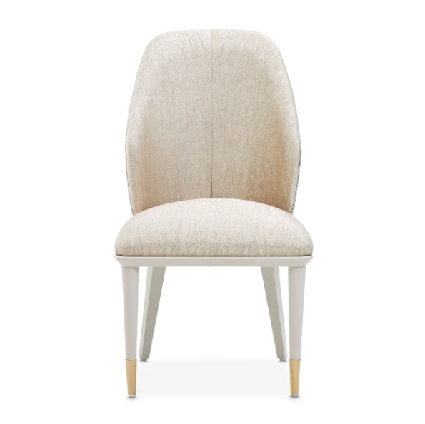 AICO Furniture Lisbon Side Chair in Silken Matte Cream - Furniture Now (CA)