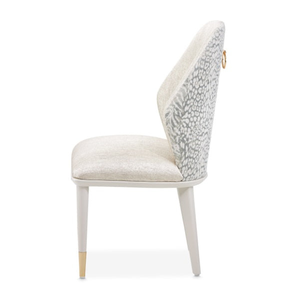 AICO Furniture Lisbon Side Chair in Silken Matte Cream - Furniture Now (CA)