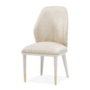 AICO Furniture Lisbon Side Chair in Silken Matte Cream - Furniture Now (CA)