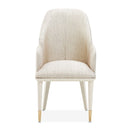 AICO Furniture Lisbon Arm Chair in Silken Matte Cream - Furniture Now (CA)