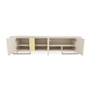 AICO Lisbon Media Cabinet in Silken Matte Cream - Furniture Now (CA)