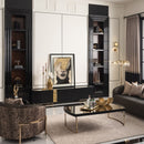 AICO Furniture Lisbon Cocktail Table in Silken Matte Black - Furniture Now (CA)