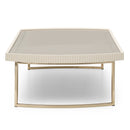AICO Lisbon Cocktail Table in Silken Matte Cream - Furniture Now (CA)