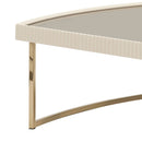 AICO Lisbon Cocktail Table in Silken Matte Cream - Furniture Now (CA)