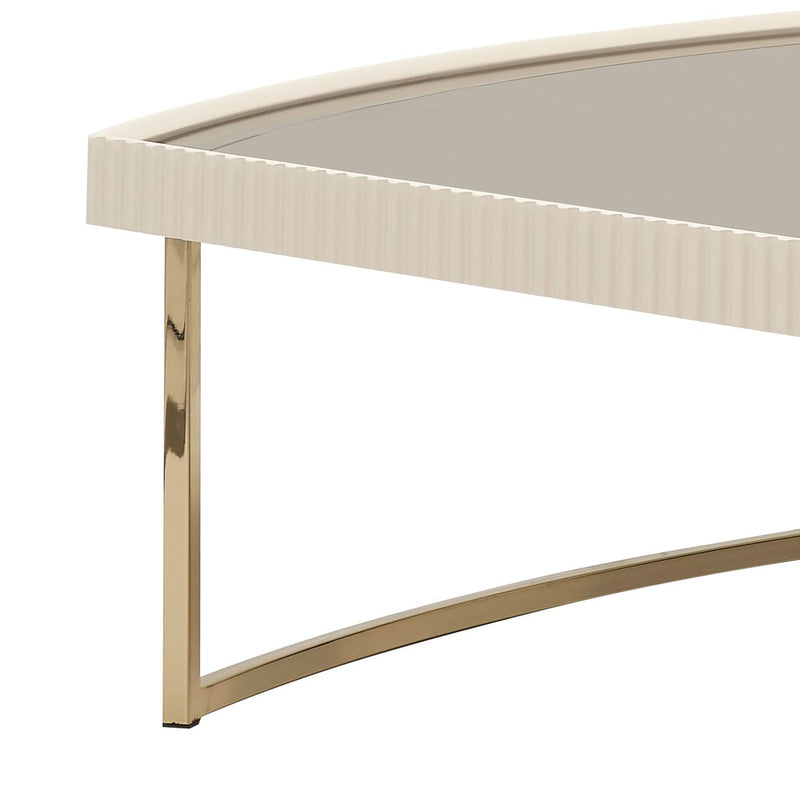 AICO Lisbon Cocktail Table in Silken Matte Cream - Furniture Now (CA)