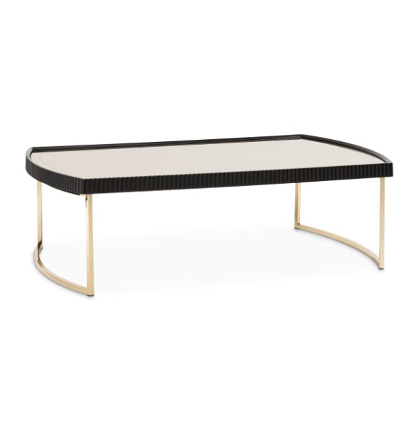 AICO Furniture Lisbon Cocktail Table in Silken Matte Black - Furniture Now (CA)