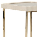 AICO Furniture Lisbon Side Table in Silken Matte Cream - Furniture Now (CA)