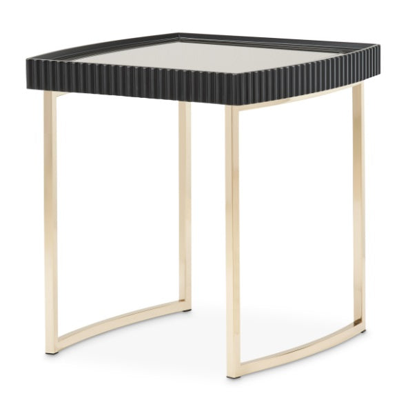 AICO Furniture Lisbon Side Table in Silken Matte Black image