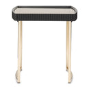 AICO Furniture Lisbon Side Table in Silken Matte Black - Furniture Now (CA)