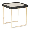 AICO Furniture Lisbon Side Table in Silken Matte Black - Furniture Now (CA)