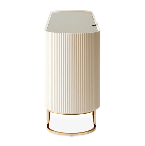 AICO Furniture Lisbon Console Table in Silken Matte Cream - Furniture Now (CA)