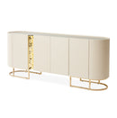AICO Furniture Lisbon Console Table in Silken Matte Cream image