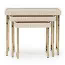 AICO Lisbon Nesting Tables in Silken Matte Cream - Furniture Now (CA)