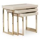 AICO Lisbon Nesting Tables in Silken Matte Cream image