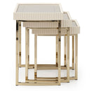 AICO Lisbon Nesting Tables in Silken Matte Cream - Furniture Now (CA)