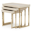 AICO Lisbon Nesting Tables in Silken Matte Cream - Furniture Now (CA)