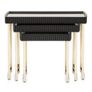 AICO Furniture Lisbon Nesting Table in Silken Matte Black - Furniture Now (CA)